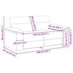 Casa si Gradina - Mobilier - Canapele si coltare - Canapele - Canapea cu 2 locuri, tesatura gri inchis, 120 cm - Infinity.ro