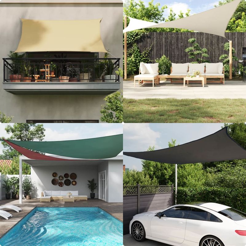 Casa si Gradina/Gradina si terasa/Umbrele si pavilioane/Umbrele - Parasolar, albastru, 5x7x7 m, tesatura oxford, triunghiular - Infinity.ro