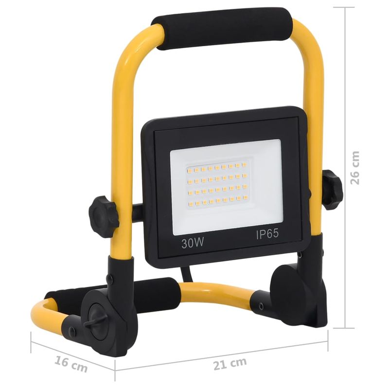 Casa si Gradina - Corpuri si surse de iluminat - Plafoniere, aplice si spoturi - Proiector LED cu maner, 30 W, alb rece - Infinity.ro