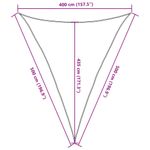 Casa si Gradina - Gradina si terasa - Umbrele si pavilioane - Umbrele - Panza parasolar gri deschis 4x5x5 m HDPE 160 g/m² triunghiular - Infinity.ro