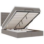 Casa si Gradina - Mobilier - Paturi si accesorii - Paturi - Cadru de pat otoman cu saltea Taupe 140x190cm Material - Infinity.ro