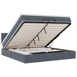 Casa si Gradina - Mobilier - Paturi si accesorii - Paturi - Cadru de pat otoman cu saltele Gri inchis 200x200cm catifea - Infinity.ro