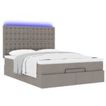 Casa si Gradina - Mobilier - Paturi si accesorii - Paturi - Cadru de pat otoman cu saltea Taupe 140x190cm Material - Infinity.ro