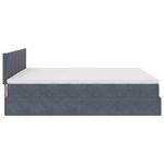 Casa si Gradina - Mobilier - Paturi si accesorii - Paturi - Cadru de pat otoman cu saltele Gri inchis 200x200cm catifea - Infinity.ro