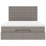 Casa si Gradina - Mobilier - Paturi si accesorii - Paturi - Cadru de pat otoman cu saltea Taupe 140x190cm Material - Infinity.ro