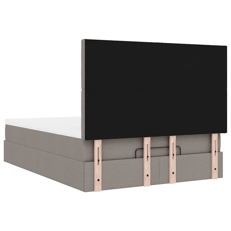 Casa si Gradina - Mobilier - Paturi si accesorii - Paturi - Cadru de pat otoman cu saltea Taupe 140x190cm Material - Infinity.ro