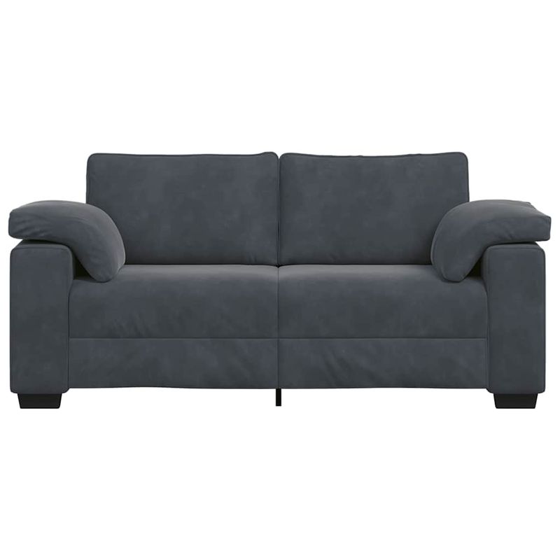 Casa si Gradina - Mobilier - Canapele si coltare - Canapele - Canapea lovesea gri inchis 140 cm catifea - Infinity.ro