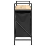 Casa si Gradina - Sanitare - Suporturi si accesorii baie - Accesorii baie - Cos de rufe 2 compartimente cu raft stejar sonoma - Infinity.ro