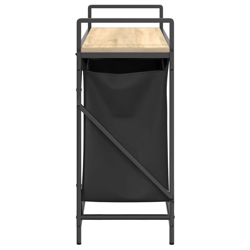 Casa si Gradina - Sanitare - Suporturi si accesorii baie - Accesorii baie - Cos de rufe 2 compartimente cu raft stejar sonoma - Infinity.ro