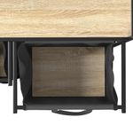 Casa si Gradina - Sanitare - Suporturi si accesorii baie - Accesorii baie - Cos de rufe 2 compartimente cu raft stejar sonoma - Infinity.ro