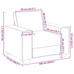 Casa si Gradina - Mobilier - Canapele si coltare - Canapele - Canapea Scaun Gri deschis 60 cm Tesatura - Infinity.ro