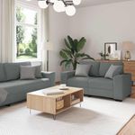 Casa si Gradina - Mobilier - Seturi de mobilier - Seturi living - Set de canapele cu perne, 2 piese, gri inchis, textil - Infinity.ro