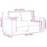 Casa si Gradina - Mobilier - Seturi de mobilier - Seturi living - Set de canapele cu perne, 2 piese, gri inchis, textil - Infinity.ro