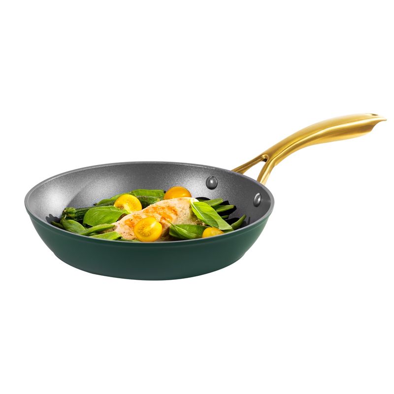 Casa si Gradina - Bucatarie si vesela - Vase pentru gatit - Tigai si seturi - Tigaie universala AMBITION Glam, 24cm, invelis Qualum Basic, verde - Infinity.ro