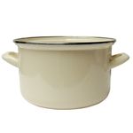 Casa si Gradina - Bucatarie si vesela - Vase pentru gatit - Oale si cratite - Oala emailata EMALIA OLKUSZ, 18cm, 2.6L, crem - Infinity.ro
