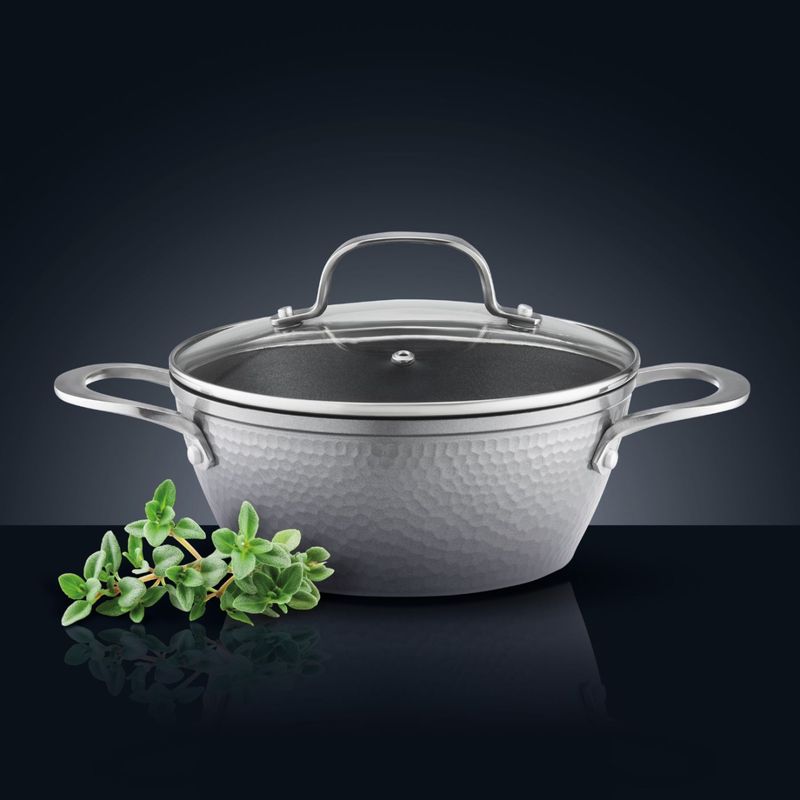 Casa si Gradina - Bucatarie si vesela - Vase pentru gatit - Oale si cratite - Oala cu capac AMBITION Bubble, invelis Qualum Basic, 24cm, 3.7L - Infinity.ro