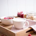 Casa si Gradina - Bucatarie si vesela - Vesela si tacamuri - Farfurii si boluri - Bol mic AMBITION Galactic White, 13cm, portelan, alb, model inima - Infinity.ro