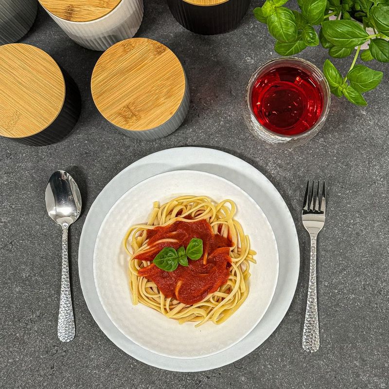 Casa si Gradina - Bucatarie si vesela - Vesela si tacamuri - Farfurii si boluri - Farfurie desert AMBITION Bubble, 19cm, opal, alb - Infinity.ro