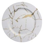 Casa si Gradina - Bucatarie si vesela - Vesela si tacamuri - Farfurii si boluri - Farfurie decorativa AMBITION Marble, 33cm, alb - Infinity.ro