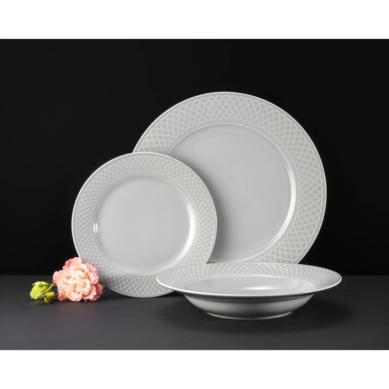 Casa si Gradina - Bucatarie si vesela - Vesela si tacamuri - Farfurii si boluri - Farfurie desert AMBITION Sonia, 19cm, portelan, gri - Infinity.ro