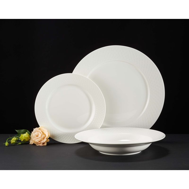 Casa si Gradina - Bucatarie si vesela - Vesela si tacamuri - Farfurii si boluri - Farfurie desert AMBITION Sonia, 19cm, portelan, alb - Infinity.ro