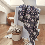 Casa si Gradina - Textile si covoare - Textile bucatarie - Fete de masa - Fata de masa Kotonia Home, Paste, 100% bumbac, tesatura gofrata, gri antracit, 160x160 cm - Infinity.ro