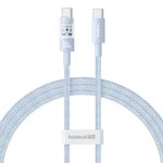Laptop, Telefoane si Tablete - Telefoane mobile si accesorii - Accesorii Telefoane - Cabluri si adaptoare telefoane - Cablu USB-C la Type-C, Super Fast Charging 100W, 2m - Baseus Gem (P10373000311-01) - Albastru - Infinity.ro