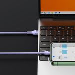Laptop, Telefoane si Tablete - Telefoane mobile si accesorii - Accesorii Telefoane - Cabluri si adaptoare telefoane - Cablu de Date 3in1, USB, 100W, 1.2m - Baseus Flash Series 2 (CASS030005) - Mov - Infinity.ro