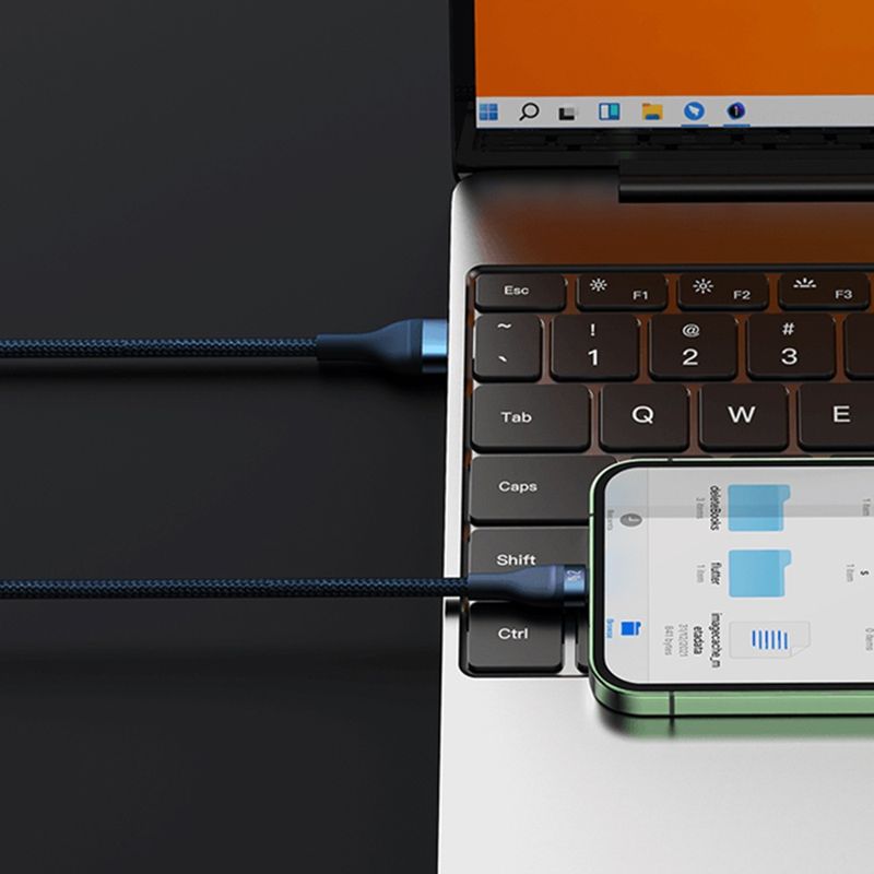 Laptop, Telefoane si Tablete - Telefoane mobile si accesorii - Accesorii Telefoane - Cabluri si adaptoare telefoane - Cablu de Date 3in1, USB, 66W, 1.2m - Baseus Flash Series 2 (CASS040003) - Albastru - Infinity.ro