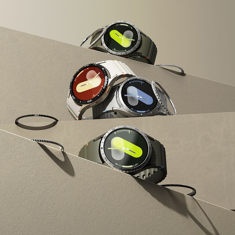 Laptop, Telefoane si Tablete - Wearables si gadgeturi - Wearables - Smartwatch-uri - Rama pentru Samsung Galaxy Watch7A 40mm - Ringke Bezel Styling - Argintiu Pattern7 (CB-GW7-40-03) - Infinity.ro