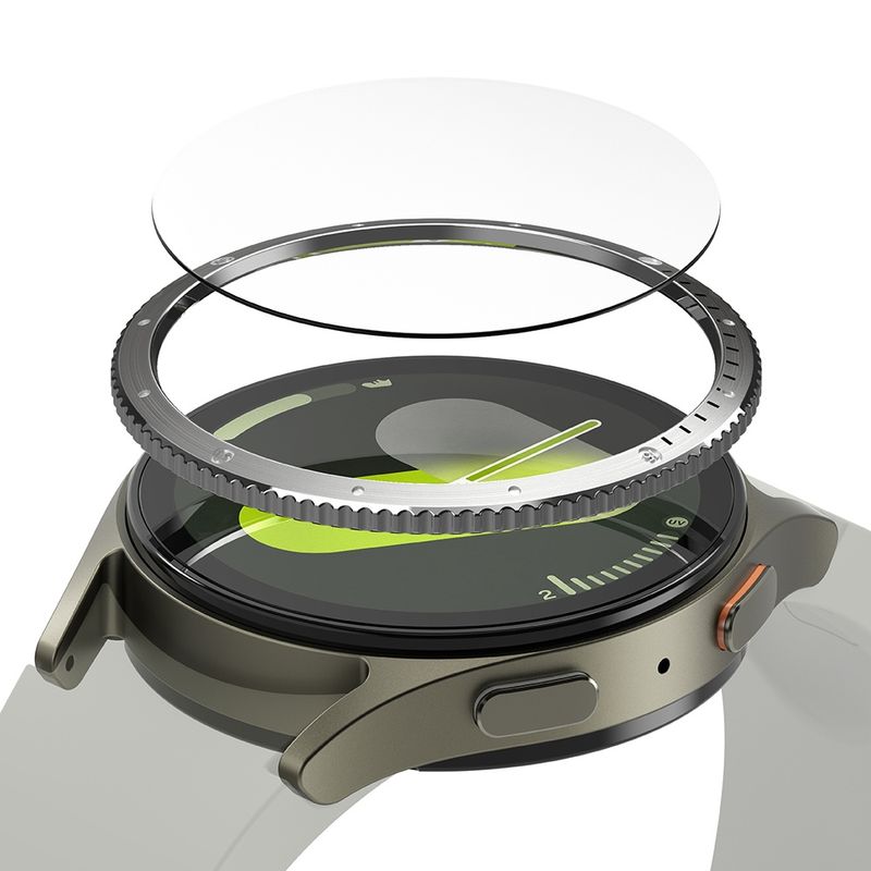 Laptop, Telefoane si Tablete - Wearables si gadgeturi - Wearables - Smartwatch-uri - Rama pentru Samsung Galaxy Watch7A 40mm - Ringke Bezel Styling - Argintiu Pattern7 (CB-GW7-40-03) - Infinity.ro