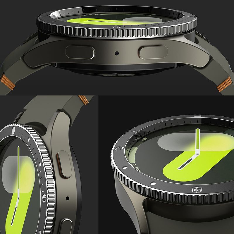 Laptop, Telefoane si Tablete - Wearables si gadgeturi - Wearables - Accesorii wearables - Rama Premium pentru Samsung Galaxy Watch7A 40mm - Ringke Bezel Styling - Negru Pattern2 (CB-GW7-40-99) - Infinity.ro