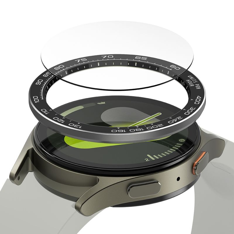 Laptop, Telefoane si Tablete - Wearables si gadgeturi - Wearables - Smartwatch-uri - Rama Premium pentru Samsung Galaxy Watch7A 40mm - Ringke Bezel Styling - Negru Pattern1 (CB-GW7-40-98) - Infinity.ro