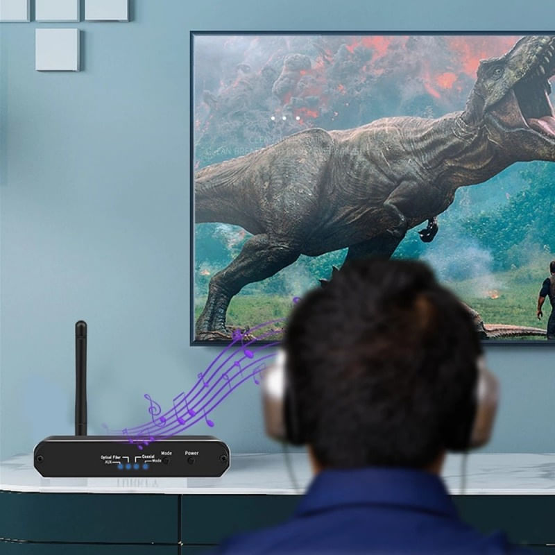 PC, gaming si accesorii - Retelistica - Wireless - Adaptoare wireless - Convertor Audio Digital la Analog Techstar® OT15, Compatibil Bluetooth 5.0, DC 5V, AUX 3.5 mm, Cablu audio optic, RCA - Infinity.ro