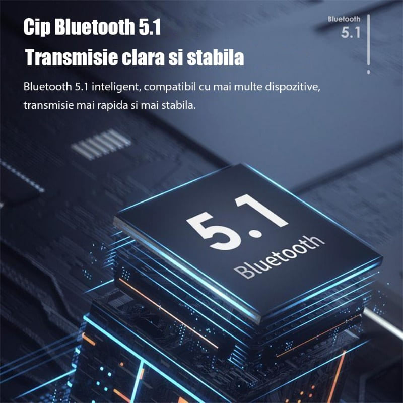 PC, gaming si accesorii - Retelistica - Wireless - Antene retelistica si accesorii - Convertor Audio Digital la Analog Techstar® OT13, Compatibil Bluetooth 5.1, USB, AUX 3.5 mm, Cablu audio optic, RCA - Infinity.ro