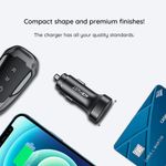 Laptop, Telefoane si Tablete - Telefoane mobile si accesorii - Accesorii Telefoane - Incarcatoare telefoane - Incarcator pentru Masina, 2x Type-C, Dual PD Fast Charging, 72W - Negru - Infinity.ro