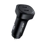 Laptop, Telefoane si Tablete - Telefoane mobile si accesorii - Accesorii Telefoane - Incarcatoare telefoane - Incarcator pentru Masina, 2x Type-C, Dual PD Fast Charging, 72W - Negru - Infinity.ro