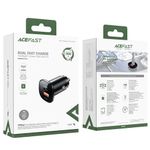 Laptop, Telefoane si Tablete - Telefoane mobile si accesorii - Accesorii Telefoane - Incarcatoare telefoane - Incarcator Auto Type-C, USB, 38W, Dual-Port, Fast Charging, Lumina LED - Acefast (B1) - Negru - Infinity.ro