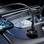 Laptop, Telefoane si Tablete - Telefoane mobile si accesorii - Accesorii Telefoane - Incarcatoare telefoane - Incarcator Auto Type-C, USB, 38W, Dual-Port, Fast Charging, Lumina LED - Acefast (B1) - Negru - Infinity.ro