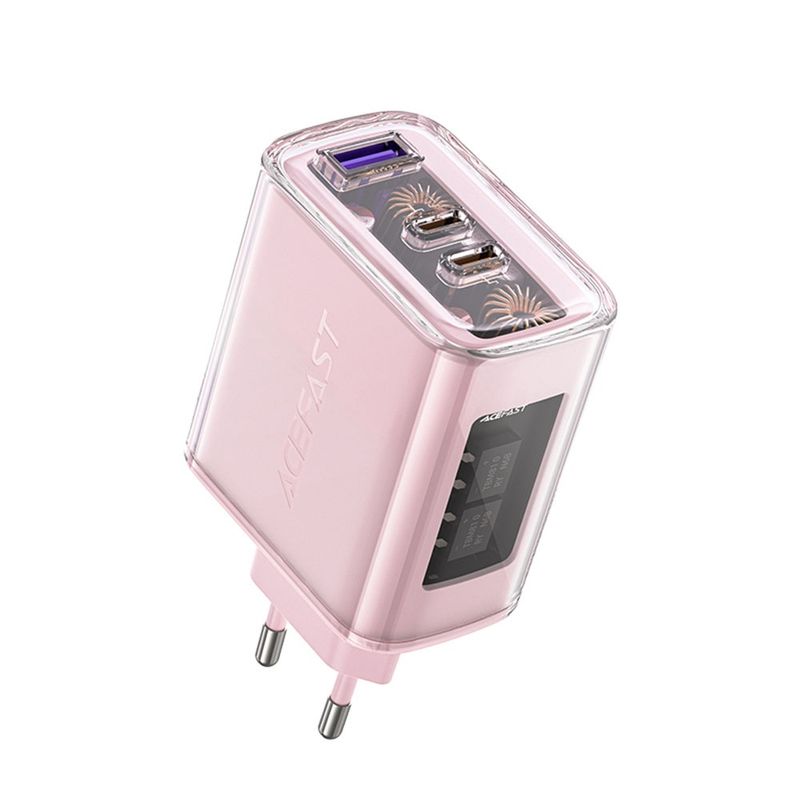 Laptop, Telefoane si Tablete - Telefoane mobile si accesorii - Accesorii Telefoane - Incarcatoare telefoane - Acumulator pentru Priza, 2 X USB-C, USB, GaN, PD65W - Acesfast (A45) - Cherry Blossom - Infinity.ro