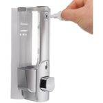 Casa si Gradina - Sanitare - Suporturi si accesorii baie - Dispensere - Dozator De Sapun, Argintiu, Montaj Perete, 350ml - Infinity.ro