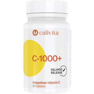 C 1000 + Megadoza de Vitamina C cu Vitamina C 1000 mg din Macese Organice (30 tablete) - Calivita