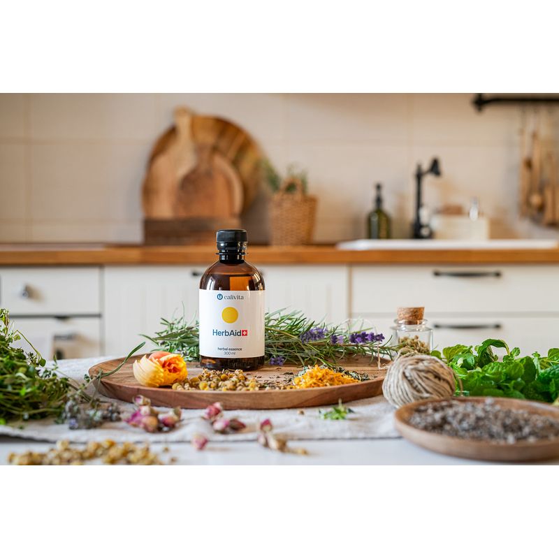 Ingrijire personala si Cosmetice - Sanatate si wellness - Suplimente alimentare - Alte suplimente alimentare - HerbAid+ 300ml Concentrat din 53 Plante Medicinale cu Indicatii Multiple pentru probleme ale Pielii - Calivita - Infinity.ro