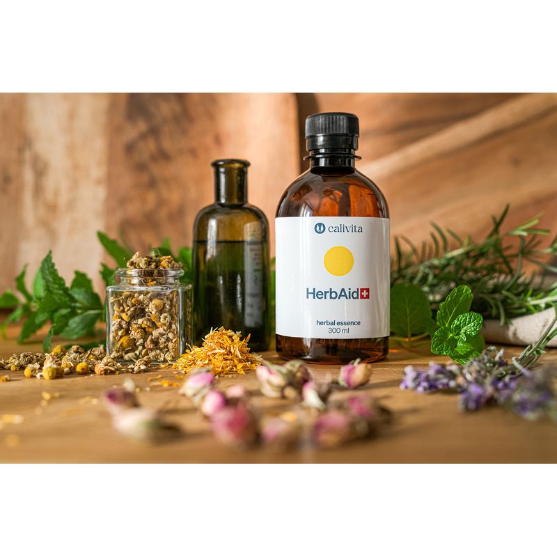 Ingrijire personala si Cosmetice - Sanatate si wellness - Suplimente alimentare - Alte suplimente alimentare - HerbAid+ 300ml Concentrat din 53 Plante Medicinale cu Indicatii Multiple pentru probleme ale Pielii - Calivita - Infinity.ro