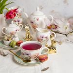 Casa si Gradina - Bucatarie si vesela - Cani si pahare - Cani si cesti - Cana cu talpa AMBITION Flores, 300ml, portelan, model floral - Infinity.ro