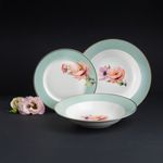 Casa si Gradina - Bucatarie si vesela - Vesela si tacamuri - Farfurii si boluri - Farfurie desert AMBITION Flores, 19cm, portelan, model floral - Infinity.ro