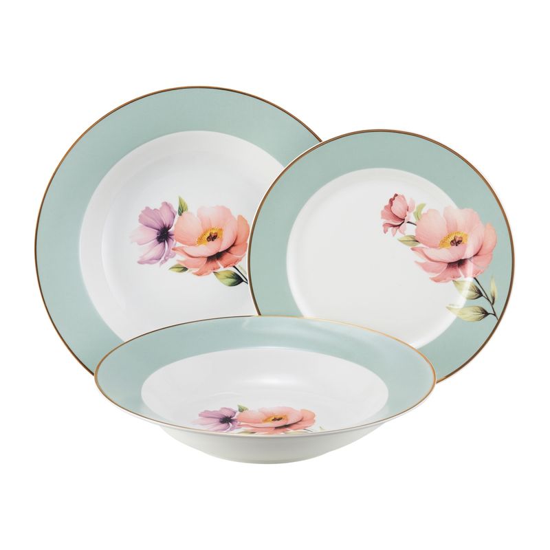 Casa si Gradina - Bucatarie si vesela - Vesela si tacamuri - Farfurii si boluri - Farfurie desert AMBITION Flores, 19cm, portelan, model floral - Infinity.ro