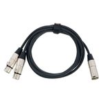 TV, Audio-Video si Foto - Accesorii TV si audio - Cabluri si adaptoare audio - Cablu XLR tata la 2 XLR mama Kirlin Y-301-06 BK - Infinity.ro