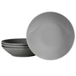 Casa si Gradina - Bucatarie si vesela - Vesela si tacamuri - Farfurii si boluri - Set 4 farfurii adanci Gri Argintiu, 21 cm - Infinity.ro