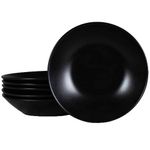 Casa si Gradina - Bucatarie si vesela - Vesela si tacamuri - Farfurii si boluri - Set 6 farfurii adanci, 21 cm, Negru Mat - Infinity.ro
